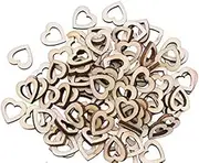200pcs Wooden Heart Confetti Rustic Scatter Hearts Wedding Table Decoration Crafting
