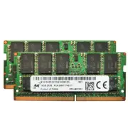 Micron 32GB 2X16GB PC4-19200E DDR4-2400T-T 2400MHz 260pin 1.2V ECC SODIMM Memory