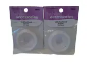 2 Pack of WHITE BEAD THREAD FOR JEWELRY MAKING - 70 FT SPOOLS