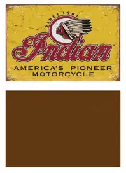 1:24 1:25 SCALE INDIAN MOTORCYCLE WEATHERED METAL SIGN GARAGE DIORAMA LAYOUT 28