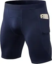 [LEICHR] Compression Shorts for Men Spandex Sport Shorts Athletic Workout Running Baselayer Underwear Football Shorts