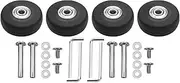 Tagtight Suitcase Castor Rubber Swivel Castors Suitcase Castors Replacement Wheels 50 mm x 15 mm, Universal Luggage Suitcase Replacement Wheels with Axles Replacement Parts for Suitcases Luggage