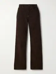 [The Row] The Row - Carlyl Cotton-corduroy Straight Leg Pants - Brown - 24 24 Brown