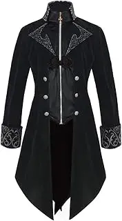 [DuBom] Men Steamnk Vintage Jacket Gothic Victorian Frock Coat Uniform