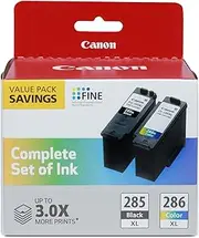 [Canon] PG-285 XL / CL-286 XL Genuine Ink Value Pack (2 Cartridges), Compatible with TR7820, TS7720/7722