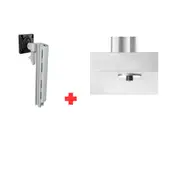 Atdec AWMS-1340 130mm Arm + 400mm Post / 12kg (26.5lb) Flat Screens, 10kg (22lb) Curved Screens + Bolt-Through Desk Fixing, Silver