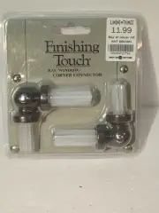 Finishing Touch Bay Window Rod Corner Connectors Antique Brown New Old Stock