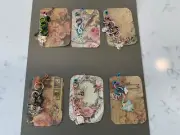 Junk Journal Dangles Trio handmade tag and dangle you get 3