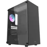 DARKFLASH DK100 ATX Mid Tower Case, 1x ARGB Fan, Tempered Glass, CPU Cooler