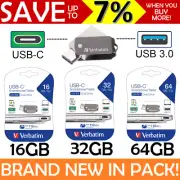 VERBATIM USB C 3.1 DUAL Port Drive Flash Memory Stick 16 32 64 GB Tablet Phone