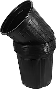 Milisten 10pcs Black Plastic Nursery Pots for Seedlings Durable Planting Containers with Efficient Drainage for Succulent and Base Plant Cultivation Outdoors