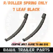 2x 7 Leaf Rocker Springs 60mm Black Trailer suspension Centre Bolt close Big Eye