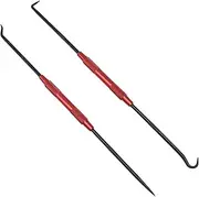 QISF 2PCS Precision Pick and Hook Set Double Side Hand Tool,Car Auto Oil Seal/O-Ring Seal Gasket Pick Mini Precision Hooks Puller Remover