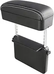 Universal Car Armrest Box Elbow Support Adjustable Car Center Console Arm Rest Auto Seat Gap Organizer Arm Rest Box Car Styling(White line)