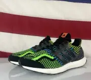 Adidas UltraBoost 5.0 DNA Black Team Solar Green Shoes Mens 8.5 New In Box