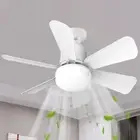Modern Ceiling Fan with LED Light Remote Control for Living Room (with Remote) A