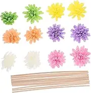 HOOTNEE 12Pcs Fragrance Sticks Elegant Faux Flower Diffuser Reeds for Essential Oils Portable Flameless Aromatherapy Beautiful Home Decor Safe Convenient for Any Space