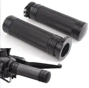 1" CNC Black Hand Grips Handlebar For Harley Davidson Touring Sportster Dyna FXS
