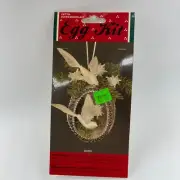 Wangs Christmas Egg Ornament Kit Doves Snowflake NOS Vtg
