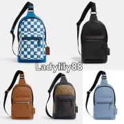 NWT Coach West Pack Leather 2540/ CR294/CT813 Checkerboard Print $345