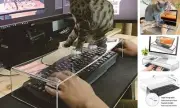 Clear Acrylic Keyboard Cover Protector Anti-Cat,2 in 1 Keyboard Bridge
