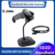 New Zebra DS2208-SR7U2100SGC 1D/2D Handheld Barcode Scanner USB Kit with Stand