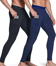 [ATHLIO] Men's Compression Pants Running Tights Workout Leggings, Cool Dry Technical Sports Baselayer BLP