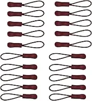 Urmspst 20PCS Zipper Pulls, Durable Nylon Cord Extension Zipper Tabs, Zip Fixer Cord Replacement for Backpacks, Jackets, Boots, Suitcase Luggage, Purses, Handbags (Burgundy)
