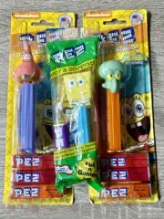 3 Pez Dispensers: Sponge Bob, Patrick and Squidward Brand New with Candy