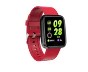 1.3inch Color Screen Blood Pressure Heart Rate Monitor Sport bluetooth Smart Wristband Watch-RED