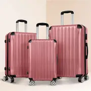 20" 24" 28" Luggage Set ALFORDSON TSA Suitcase Trolley 3PCS - Pink