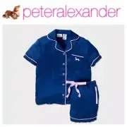 BNWT PETER ALEXANDER GIRLS KIDS SATIN PJ SET SIZE 3 (NAVY) RRP $79.95