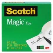 Scotch Magic Tape, Invisible, Home & Office Supply, 1 Roll