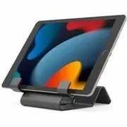 Universal Tablet Holder Black with Coiled Cable Lock Black - 25.4 mm x 127 mm x 5 mm - Aluminium - Black