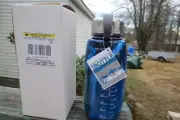 LLBean blue Winter Adventure in Bottle, NIB,light sticks,warmers,matches,blanket