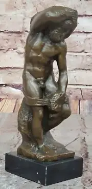 Hand Made The Slave or Prisoners Bronze Sculpture by Michelangelo Hot Cast Sale