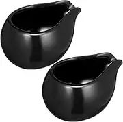 BESTYASH 2Pcs Ceramic Milk Jugs and Small Coffee Cups Multi Functional Honey and Sauce Containers for Home Decor for Serving Milk Coffee Juice and Spices