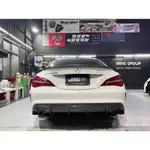 【MING GROUP國際】BENZ W117 CLA 升級 45樣式 碳纖維後下巴 鈦黑尾飾管