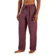 Club Room Mens Red/Green Plaid Flannel Sleep Pants, XL