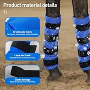 1pc Reusable Polyester Horse Leg Ice Pack - Cooling Knee and Full Leg Wrap for Injury Recovery and Muscle Relaxation - Horse Supplies