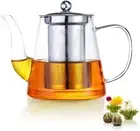Glass Teapot 1000ml with Removable Infuser Stovetop Safe Tea Maker Set Loose