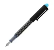 Pilot Varsity Fountain Pen Lot/4 Med Black Barrel Turquoise Ink Office School