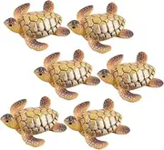 KICHOUSE 6pcs Resin Sea Turtle Aquarium Moss Micro Landscape Ornament Miniature Tortoise Aquarium Decorations Sea Turtle Figurines Mini Tortoise Figurine Small Turtle Figurine Outdoor Decor