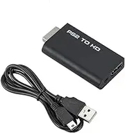 PS2 to HDMI Converter Video Audio Adapter [with 3.5mm Audio] for PS2 AV to HDMI