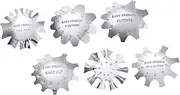 BIUDECO 6pcs Nail Art Stencils Mold Manicure Molds DIY Nail Art Tool for Nail Salons Home Use
