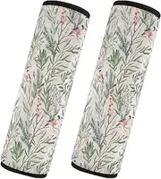 Car Seat Belt Pads 2 Piecing Breathable Seat Belt Shoulder Strap Covers Pad Backpack Shoulder Strap Pad Cover Car Accessories for Adults Youth Kids M Winter Leaves Branches Berries Bird
