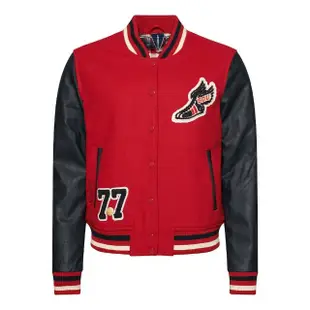 【Superdry】女裝 長袖 休閒外套 Varsity Patched Bomber(紅)