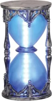 Light Up Gothic Hour Glass Blue 13 Inches Tall Halloween Decor
