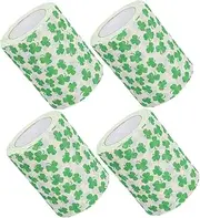 Generic 4 Rolls Toilet Paper Leaf Toilet Paper St. Patricks Day Tissue Paper Green Toilet Paper Toilet Paper Toilet Paper Green Print Napkins Reusable Toilet Paper Bath Towel
