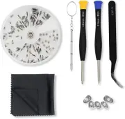 Eyeglass Repair Kit - Anti Slip Nose Pads Glasses Set with Tiny Screws, Nuts,